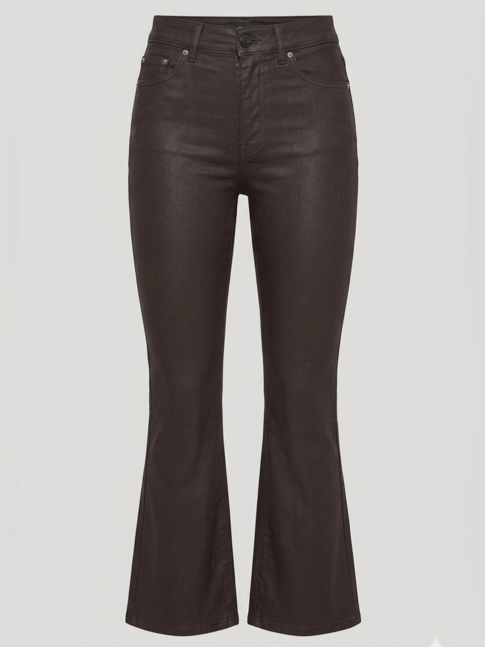 New DL1961 Bridget Boot High Rise Instasculpt™ Coated Jeans in Chocolate